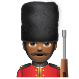 Whatsapp design of the man guard: medium-dark skin tone emoji verson:2.23.2.72