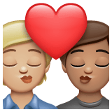 Whatsapp design of the kiss: person person medium-light skin tone medium skin tone emoji verson:2.23.2.72