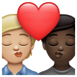Whatsapp design of the kiss: person person medium-light skin tone dark skin tone emoji verson:2.23.2.72