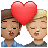 Whatsapp design of the kiss: person person medium skin tone medium-light skin tone emoji verson:2.23.2.72