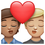 Whatsapp design of the kiss: person person medium skin tone medium-light skin tone emoji verson:2.23.2.72