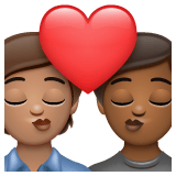 Whatsapp design of the kiss: person person medium skin tone medium-dark skin tone emoji verson:2.23.2.72