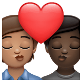 Whatsapp design of the kiss: person person medium skin tone dark skin tone emoji verson:2.23.2.72