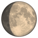 Whatsapp design of the waxing gibbous moon emoji verson:2.23.2.72
