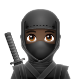 Whatsapp design of the ninja: dark skin tone emoji verson:2.23.2.72