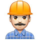 Whatsapp design of the construction worker: light skin tone emoji verson:2.23.2.72