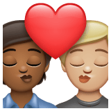 Whatsapp design of the kiss: person person medium-dark skin tone medium-light skin tone emoji verson:2.23.2.72