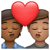 Whatsapp design of the kiss: person person medium-dark skin tone medium skin tone emoji verson:2.23.2.72