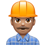 Whatsapp design of the construction worker: medium skin tone emoji verson:2.23.2.72