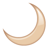 Whatsapp design of the crescent moon emoji verson:2.23.2.72