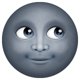 Whatsapp design of the new moon face emoji verson:2.23.2.72