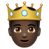 Whatsapp design of the prince: dark skin tone emoji verson:2.23.2.72