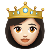 Whatsapp design of the princess: light skin tone emoji verson:2.23.2.72