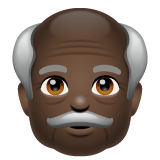 Whatsapp design of the old man: dark skin tone emoji verson:2.23.2.72