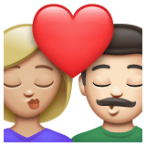 Whatsapp design of the kiss: woman man medium-light skin tone light skin tone emoji verson:2.23.2.72
