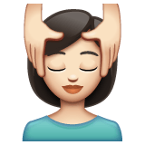 Whatsapp design of the person getting massage: light skin tone emoji verson:2.23.2.72