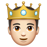 Whatsapp design of the prince: light skin tone emoji verson:2.23.2.72