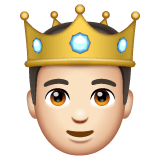 Whatsapp design of the prince: light skin tone emoji verson:2.23.2.72