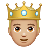 Whatsapp design of the prince: medium-light skin tone emoji verson:2.23.2.72