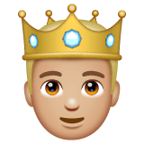 Whatsapp design of the prince: medium-light skin tone emoji verson:2.23.2.72