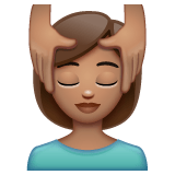 Whatsapp design of the person getting massage: medium skin tone emoji verson:2.23.2.72