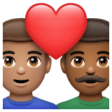 Whatsapp design of the couple with heart: man man medium skin tone medium-dark skin tone emoji verson:2.23.2.72