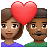 Whatsapp design of the couple with heart: woman man medium skin tone medium-dark skin tone emoji verson:2.23.2.72