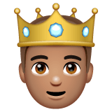Whatsapp design of the prince: medium skin tone emoji verson:2.23.2.72