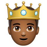 Whatsapp design of the prince: medium-dark skin tone emoji verson:2.23.2.72