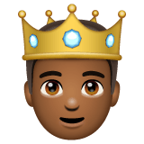 Whatsapp design of the prince: medium-dark skin tone emoji verson:2.23.2.72