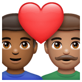 Whatsapp design of the couple with heart: man man medium-dark skin tone medium skin tone emoji verson:2.23.2.72