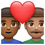 Whatsapp design of the couple with heart: man man medium-dark skin tone medium skin tone emoji verson:2.23.2.72