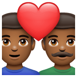 Whatsapp design of the couple with heart: man man medium-dark skin tone emoji verson:2.23.2.72