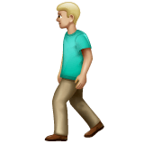 Whatsapp design of the person walking: medium-light skin tone emoji verson:2.23.2.72