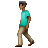 Whatsapp design of the person walking: medium-dark skin tone emoji verson:2.23.2.72
