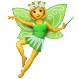 Whatsapp design of the woman fairy emoji verson:2.23.2.72