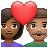 Whatsapp design of the couple with heart: woman man medium-dark skin tone medium skin tone emoji verson:2.23.2.72