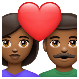 Whatsapp design of the couple with heart: woman man medium-dark skin tone emoji verson:2.23.2.72