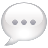 Whatsapp design of the speech balloon emoji verson:2.23.2.72
