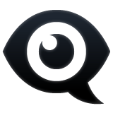 Whatsapp design of the eye in speech bubble emoji verson:2.23.2.72