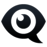 Whatsapp design of the eye in speech bubble emoji verson:2.23.2.72