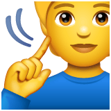 Whatsapp design of the deaf person emoji verson:2.23.2.72
