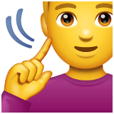 Whatsapp design of the deaf man emoji verson:2.23.2.72