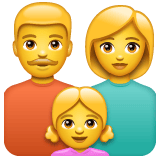 Whatsapp design of the family: man woman girl emoji verson:2.23.2.72