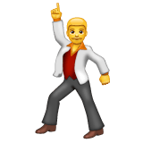 Whatsapp design of the man dancing emoji verson:2.23.2.72