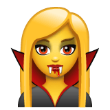 Whatsapp design of the vampire emoji verson:2.23.2.72