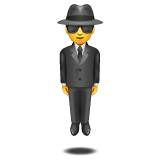 Whatsapp design of the person in suit levitating emoji verson:2.23.2.72
