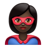 Whatsapp design of the superhero: dark skin tone emoji verson:2.23.2.72
