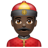 Whatsapp design of the person with skullcap: dark skin tone emoji verson:2.23.2.72