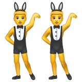 Whatsapp design of the men with bunny ears emoji verson:2.23.2.72